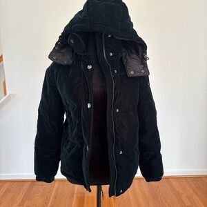 BCBGeneration Black Puffer Jacket with Hood